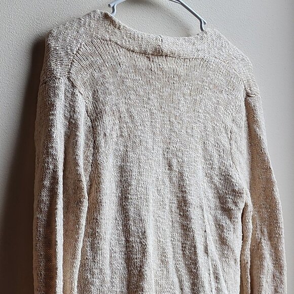 Pink Republic Cream Deep V-Neck Crossover Sweater Size Medium - Picture 12 of 16